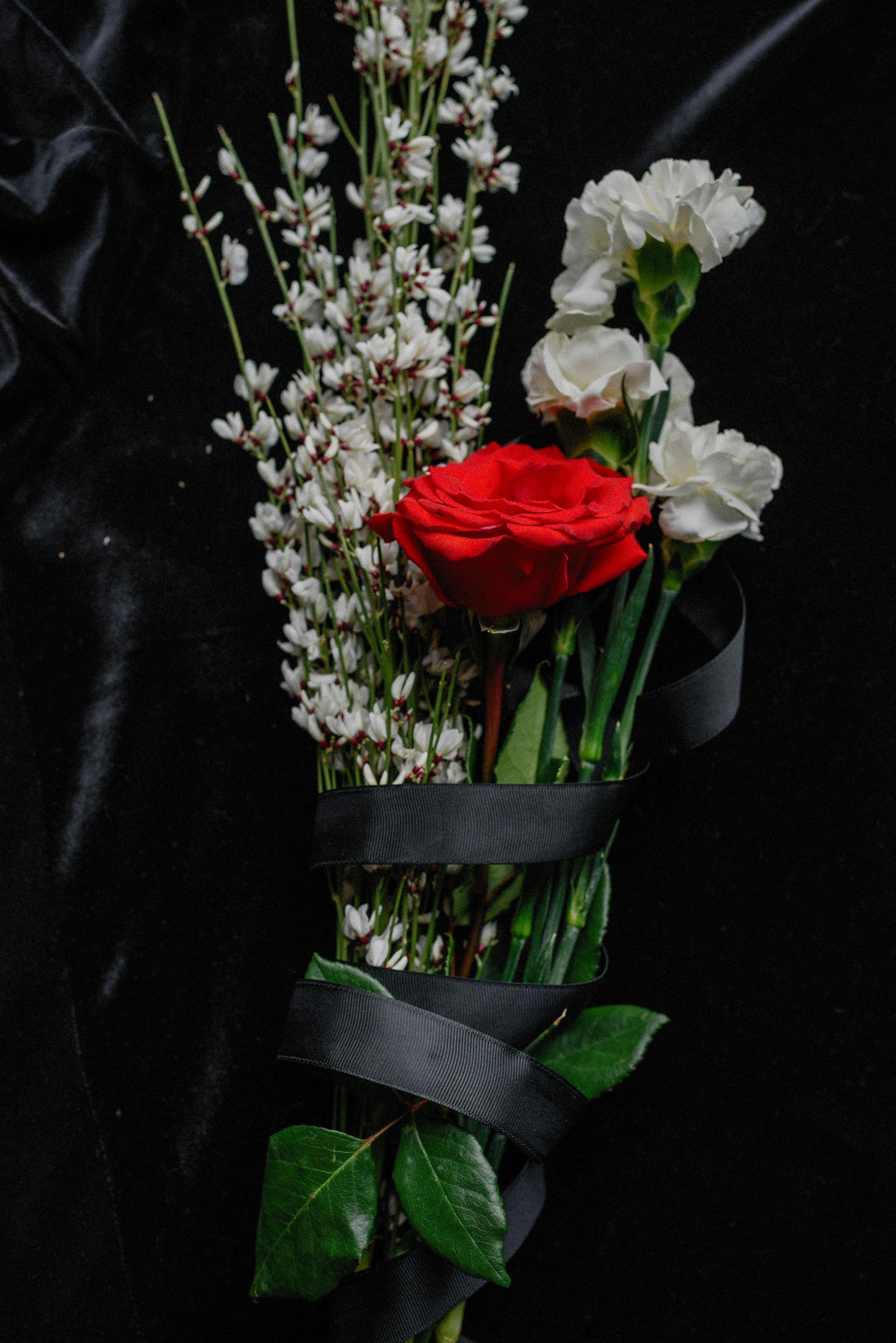 Velas e flores